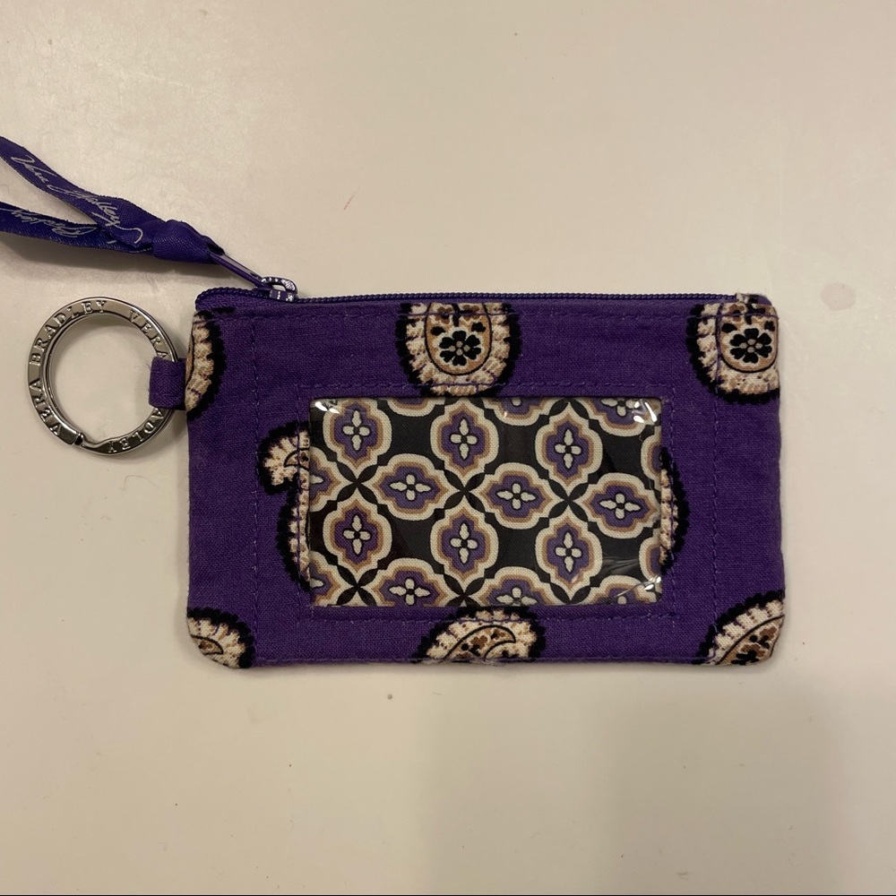 Vera Bradley Purple Paisley ID Card Holder